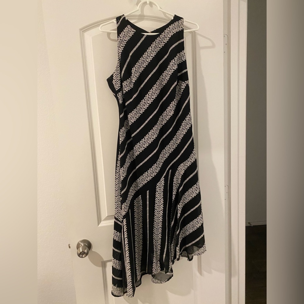 Donna Karan Black and White Dress